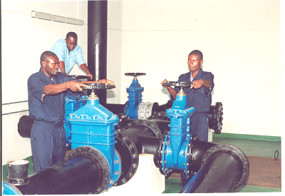 MUWSA Workers, Main Water Pipe Maintenance